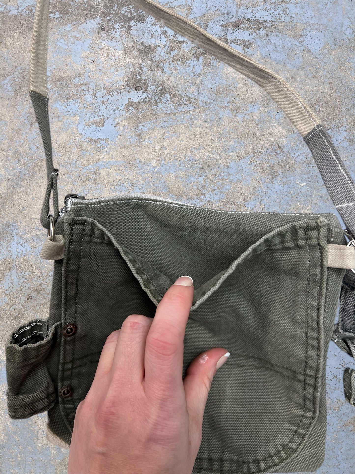 Handmade Utility Pocket Cross Body Bag
