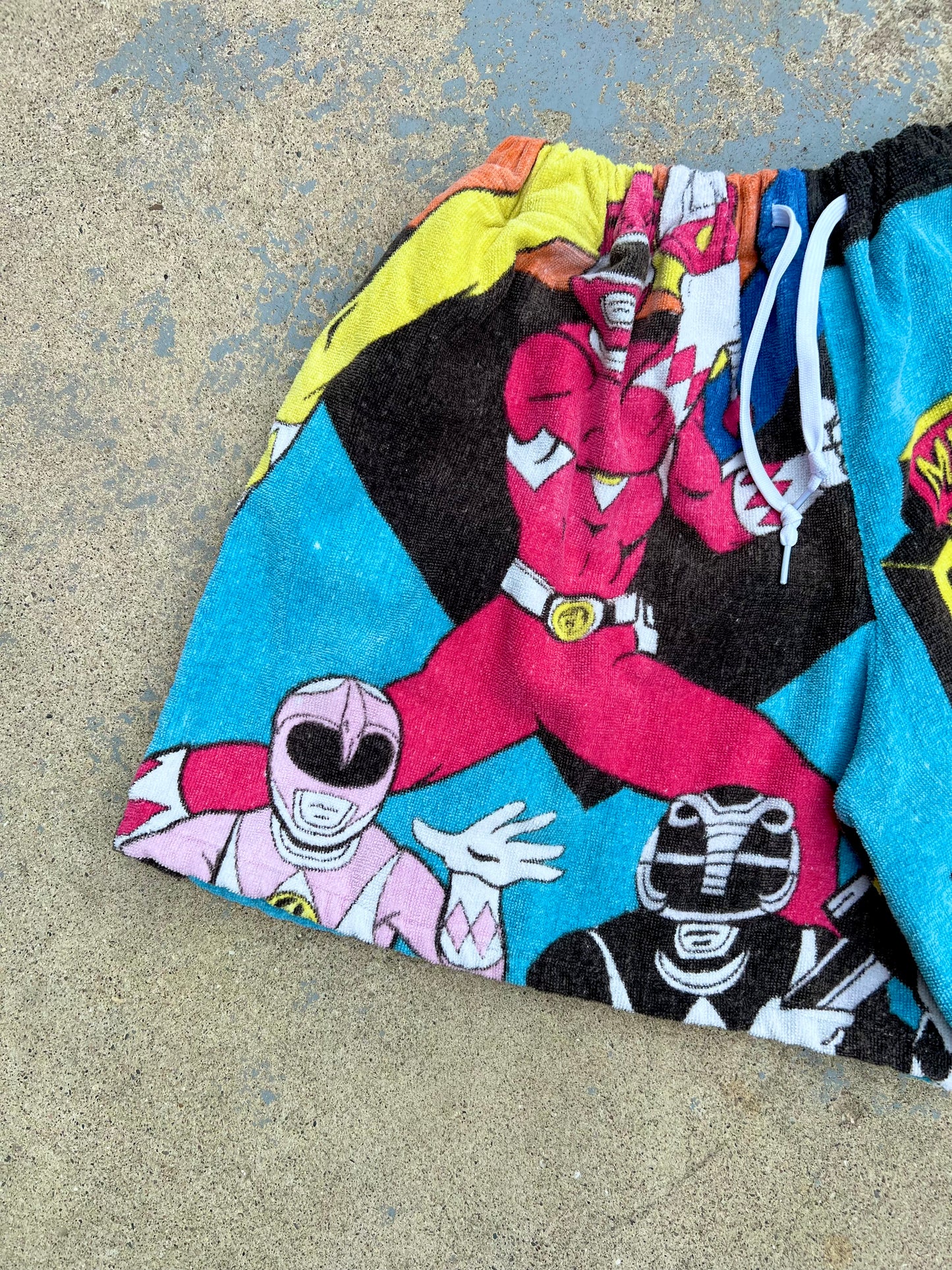 Vintage Power Rangers Towel Shorts