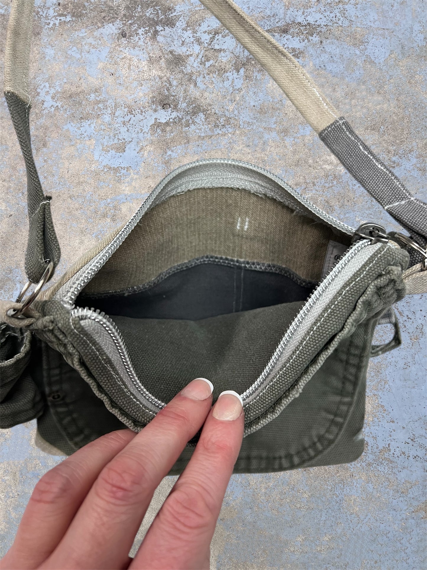 Handmade Utility Pocket Cross Body Bag