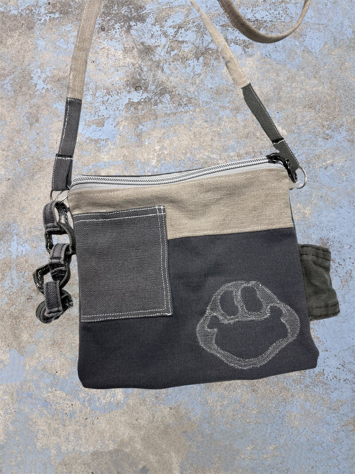 Handmade Utility Pocket Cross Body Bag