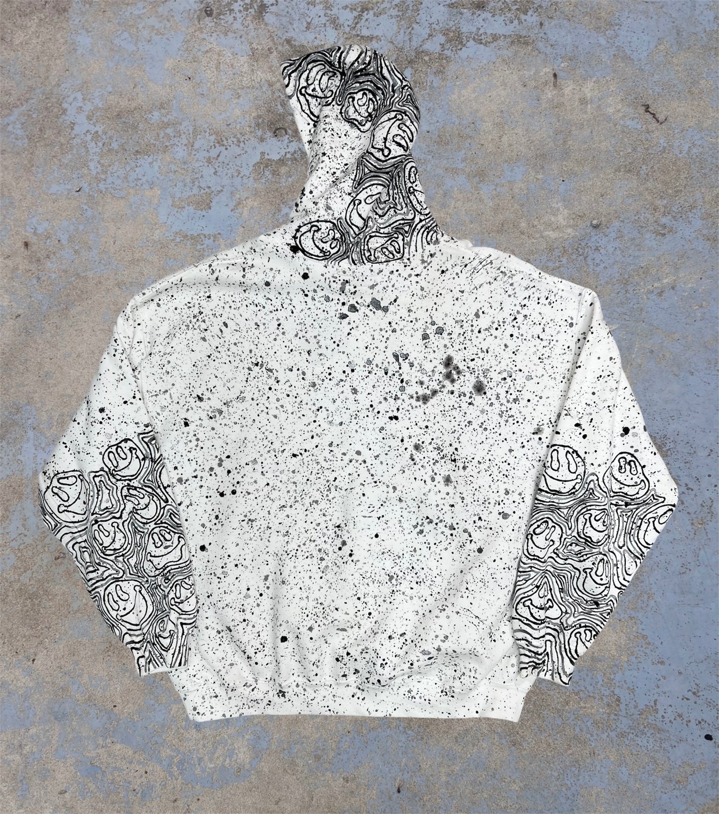 Paint Splattered Happy Daze Hoodie