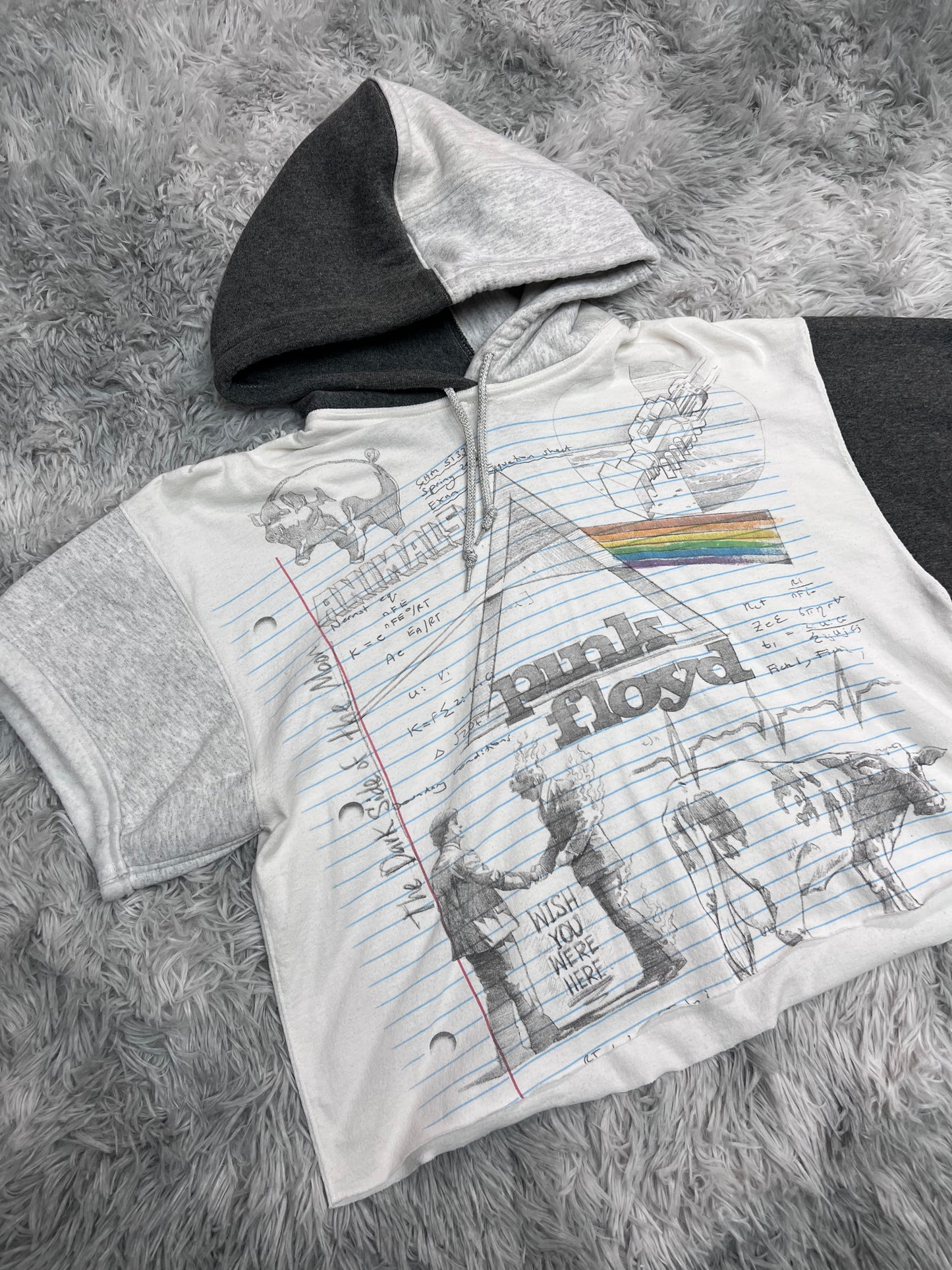 Pink Floyd Hooded Cropped T-shirt