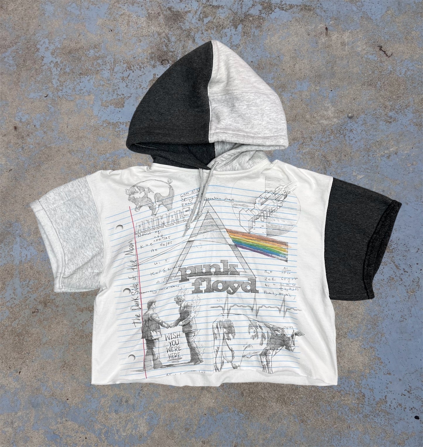 Pink Floyd Hooded Cropped T-shirt