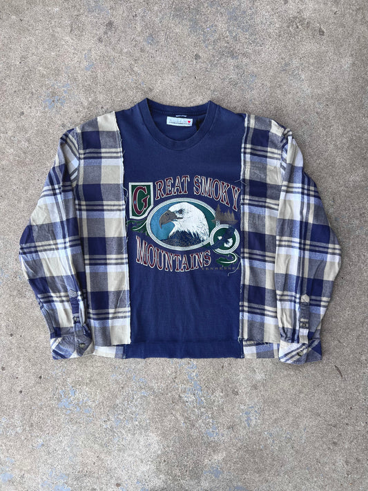Smoky Mountains Graphic + Flannel Pullover