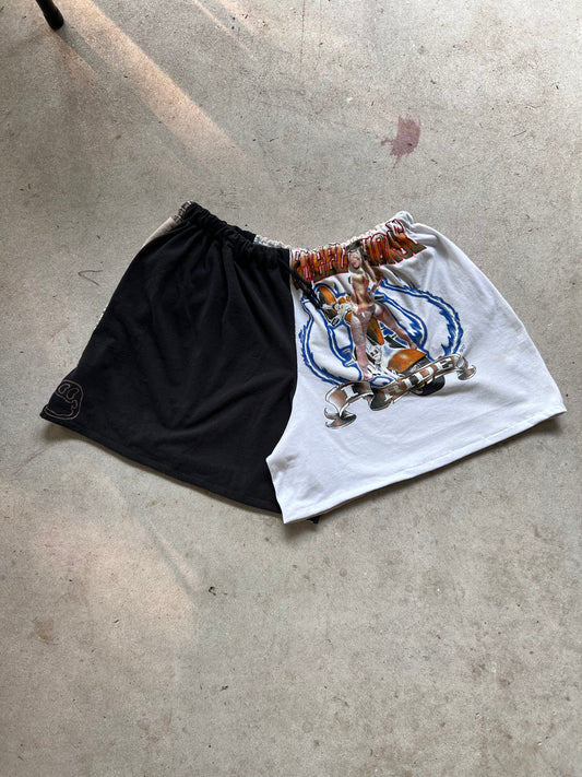 1:1 Reworked Patchwork + Motorcycle Shorts
