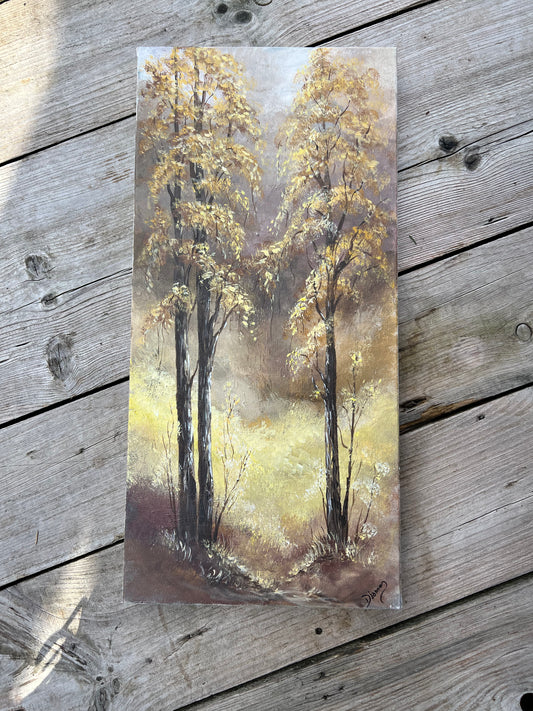 1:1 Hand Painted Fall Woods Nature Scene