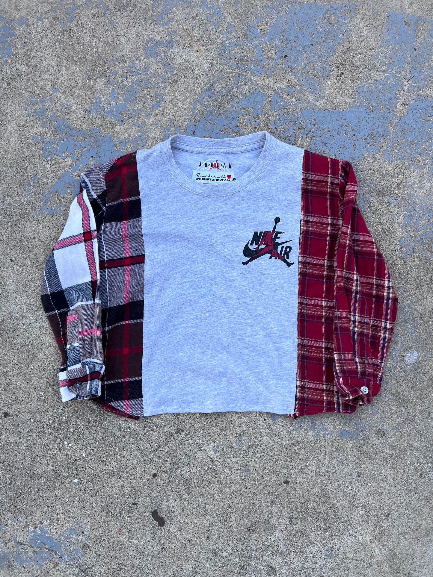 YOUTH Two Tone Flannel + Nike Pullover Top