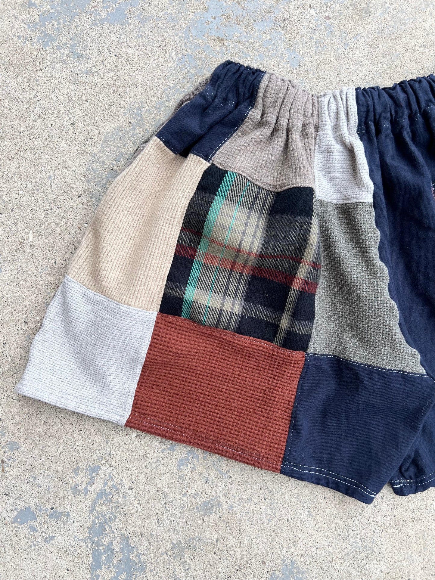 Reworked Harley Patchwork Shorts