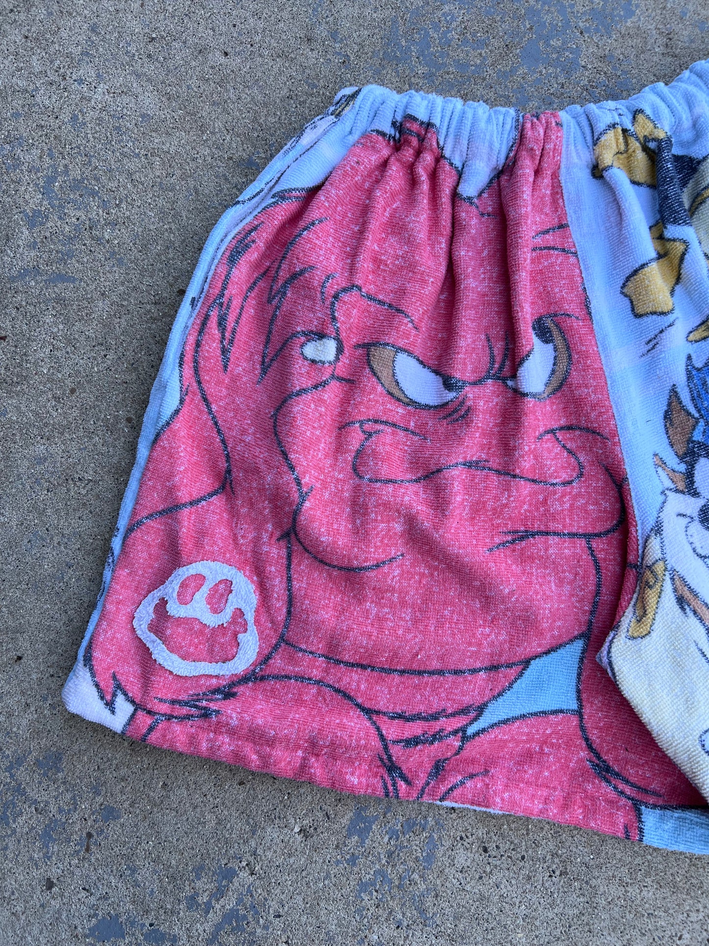 Vintage Six Flags Looney Tunes Towel Shorts