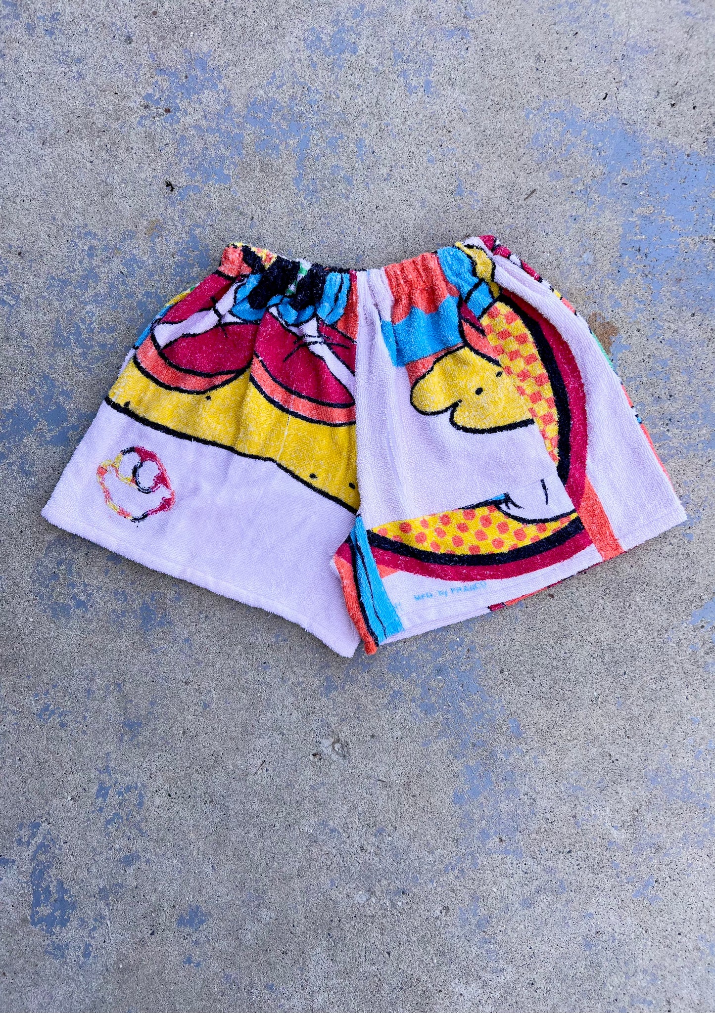 Vintage Surfing Mickey Towel Shorts