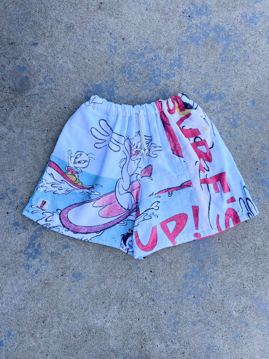 Vintage Six Flags Looney Tunes Towel Shorts
