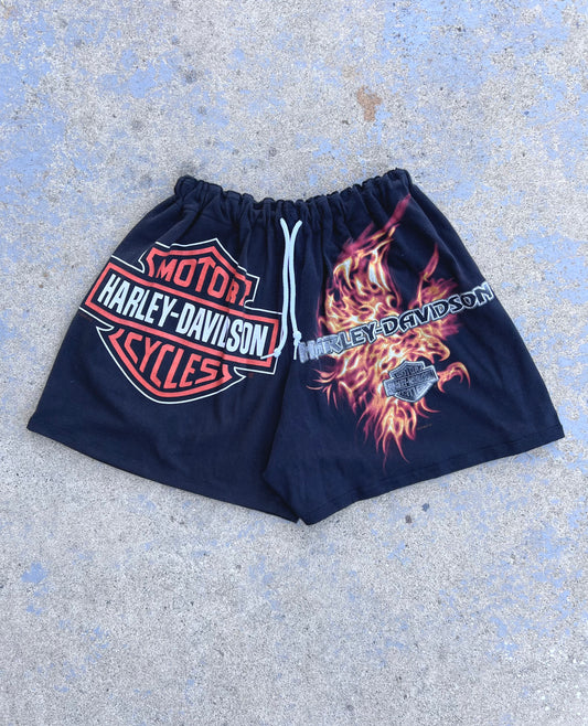 Harley Davidson Mixed Graphic Shorts