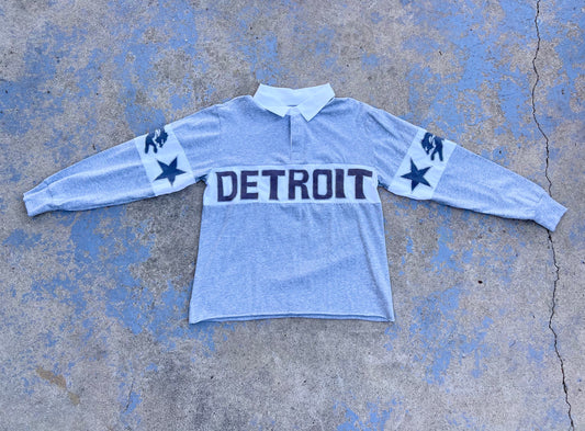 Detroit Lions “Rugby” Polo Long Sleeve Shirt
