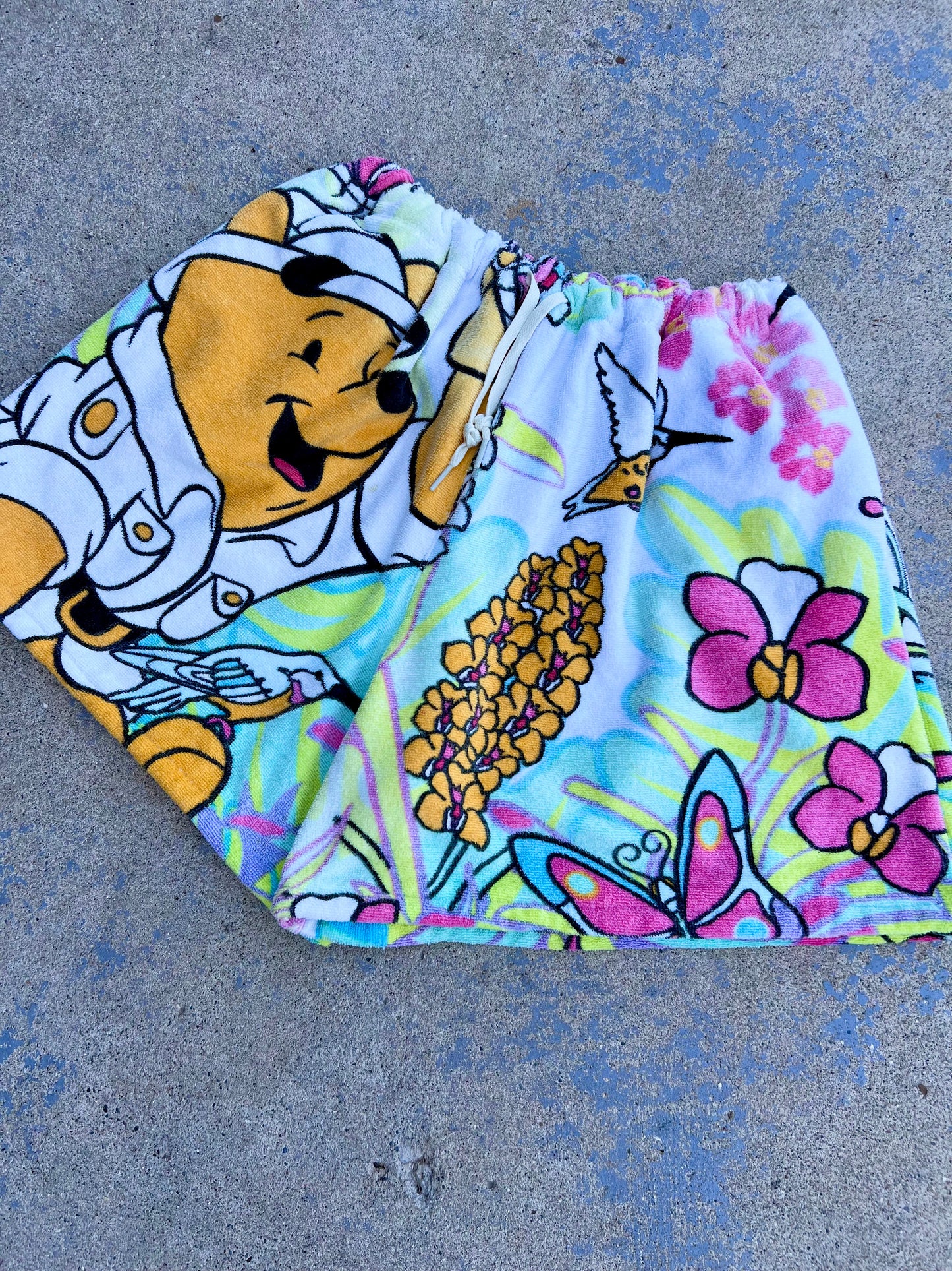 Vintage Animal Kingdom Pooh Towel Shorts