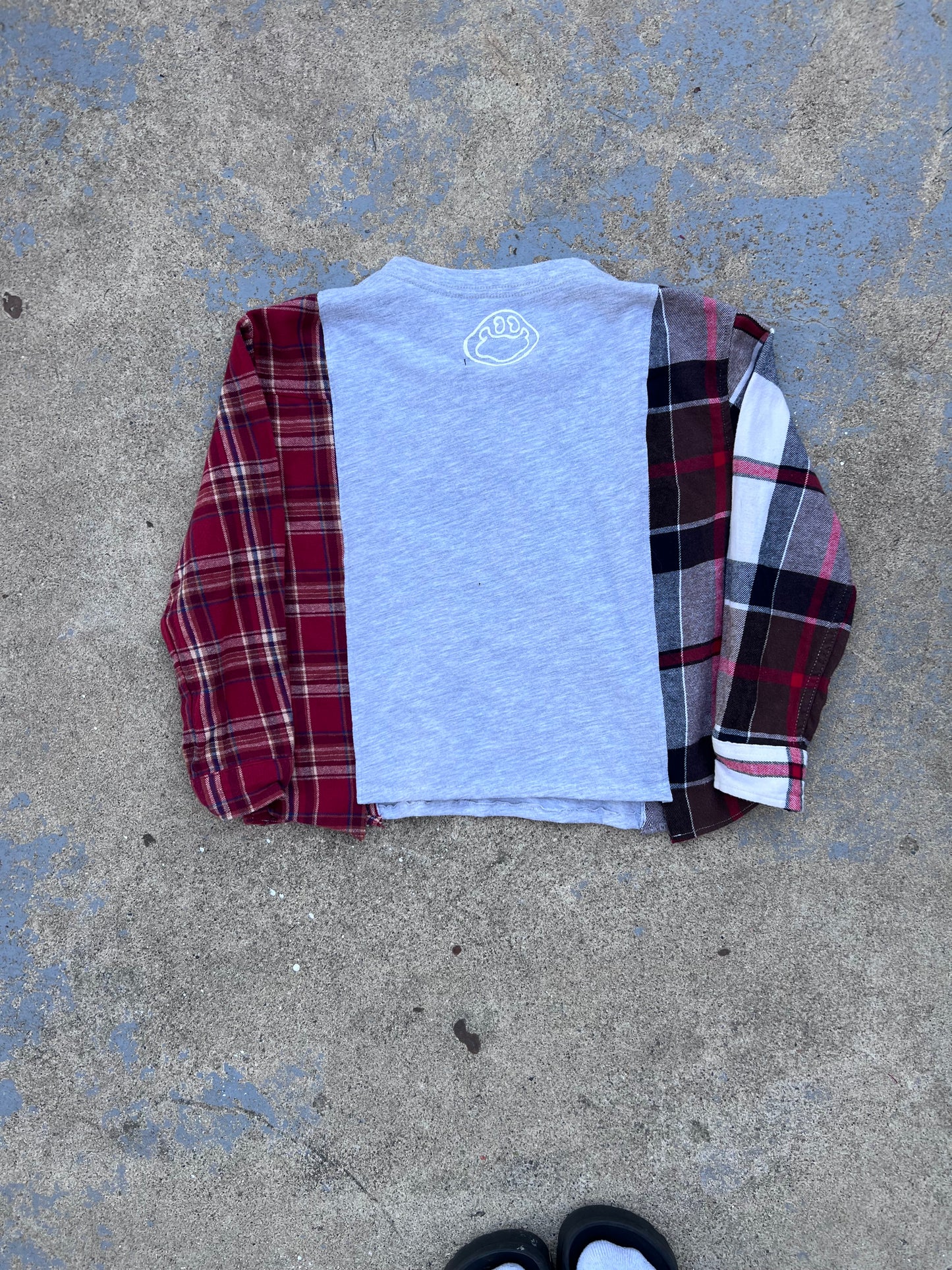 YOUTH Two Tone Flannel + Nike Pullover Top