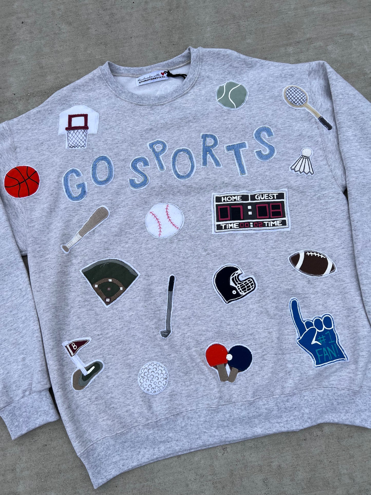 “GO SPORTS” Crewneck