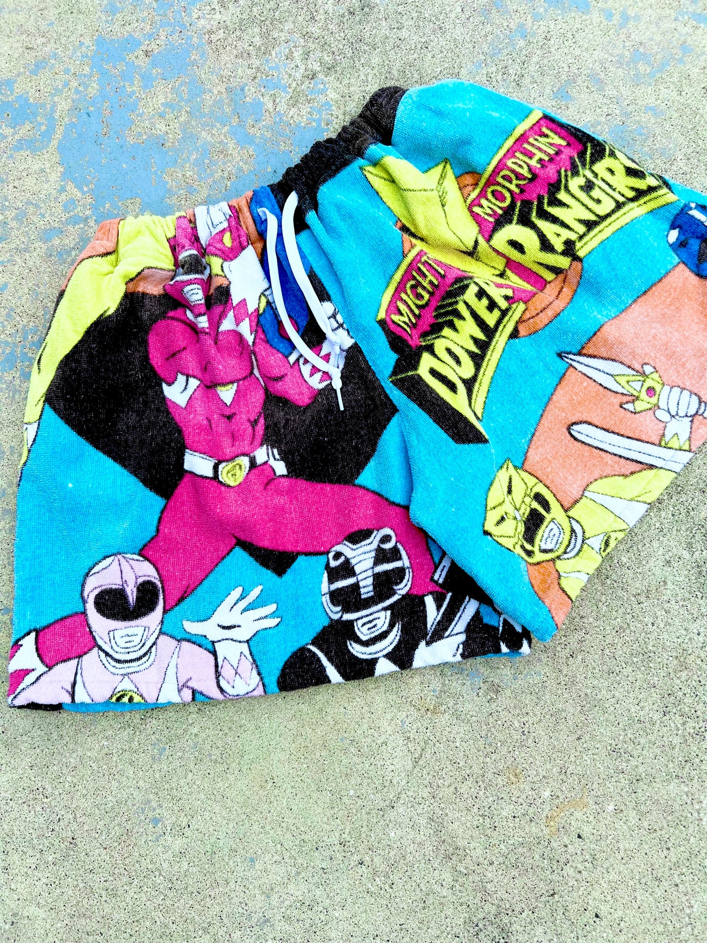 Vintage Power Rangers Towel Shorts