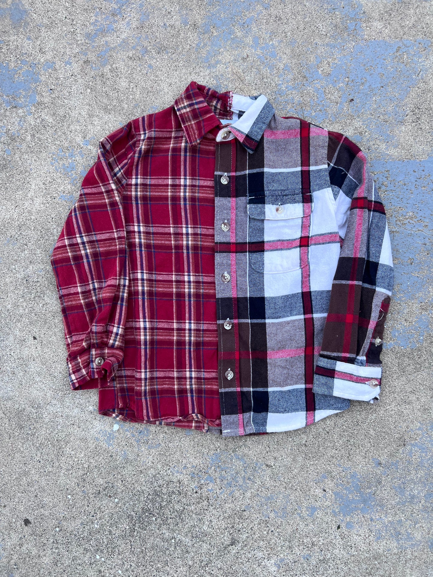 YOUTH Two Tone Half & Half Flannel