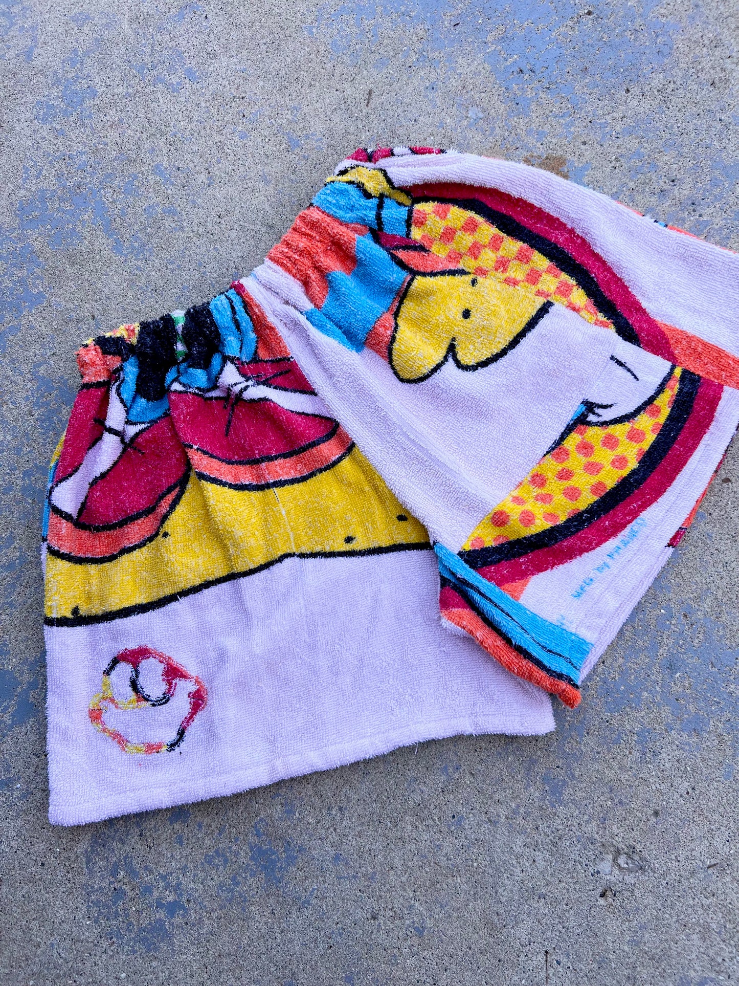 Vintage Surfing Mickey Towel Shorts