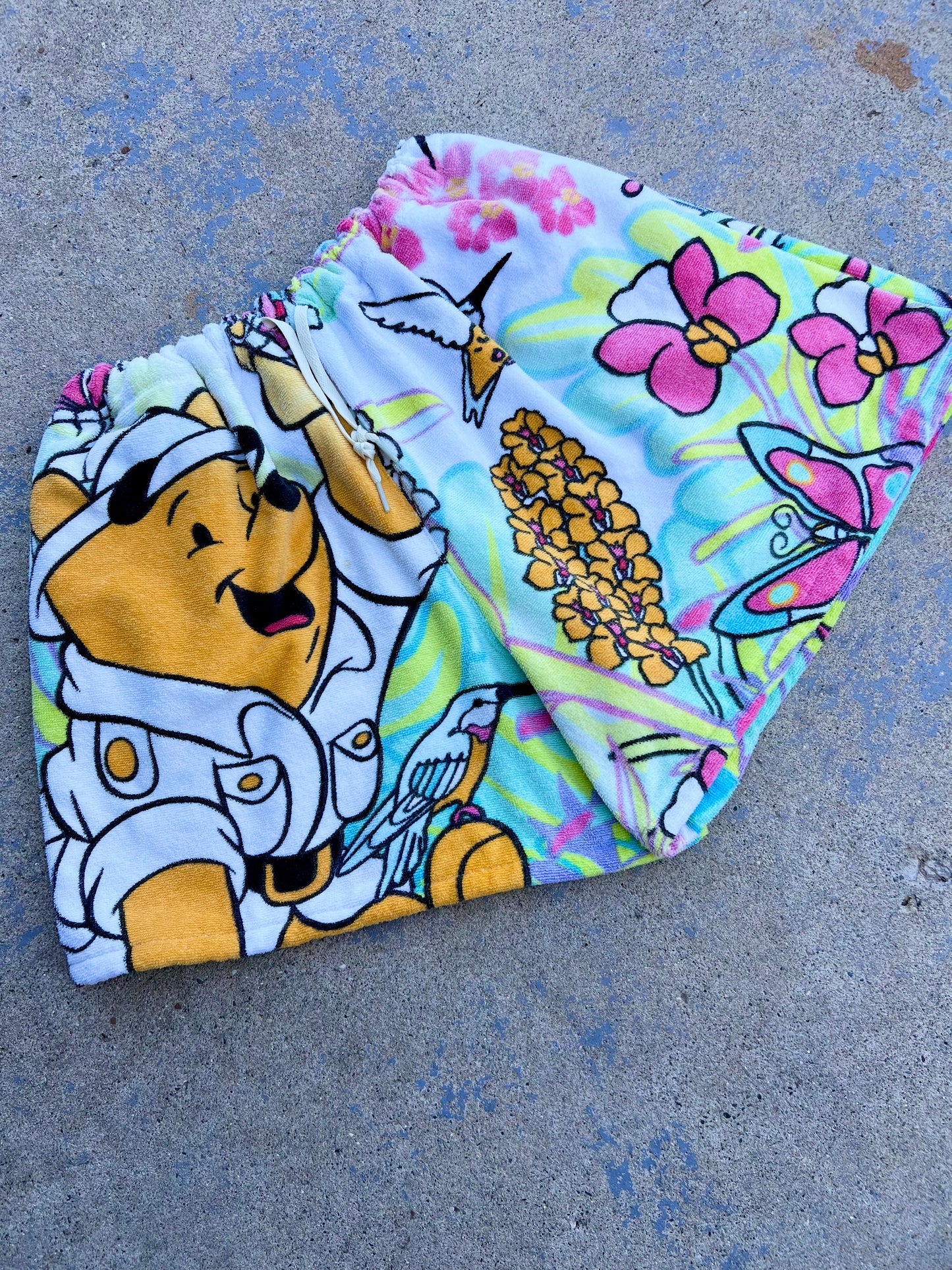 Vintage Animal Kingdom Pooh Towel Shorts