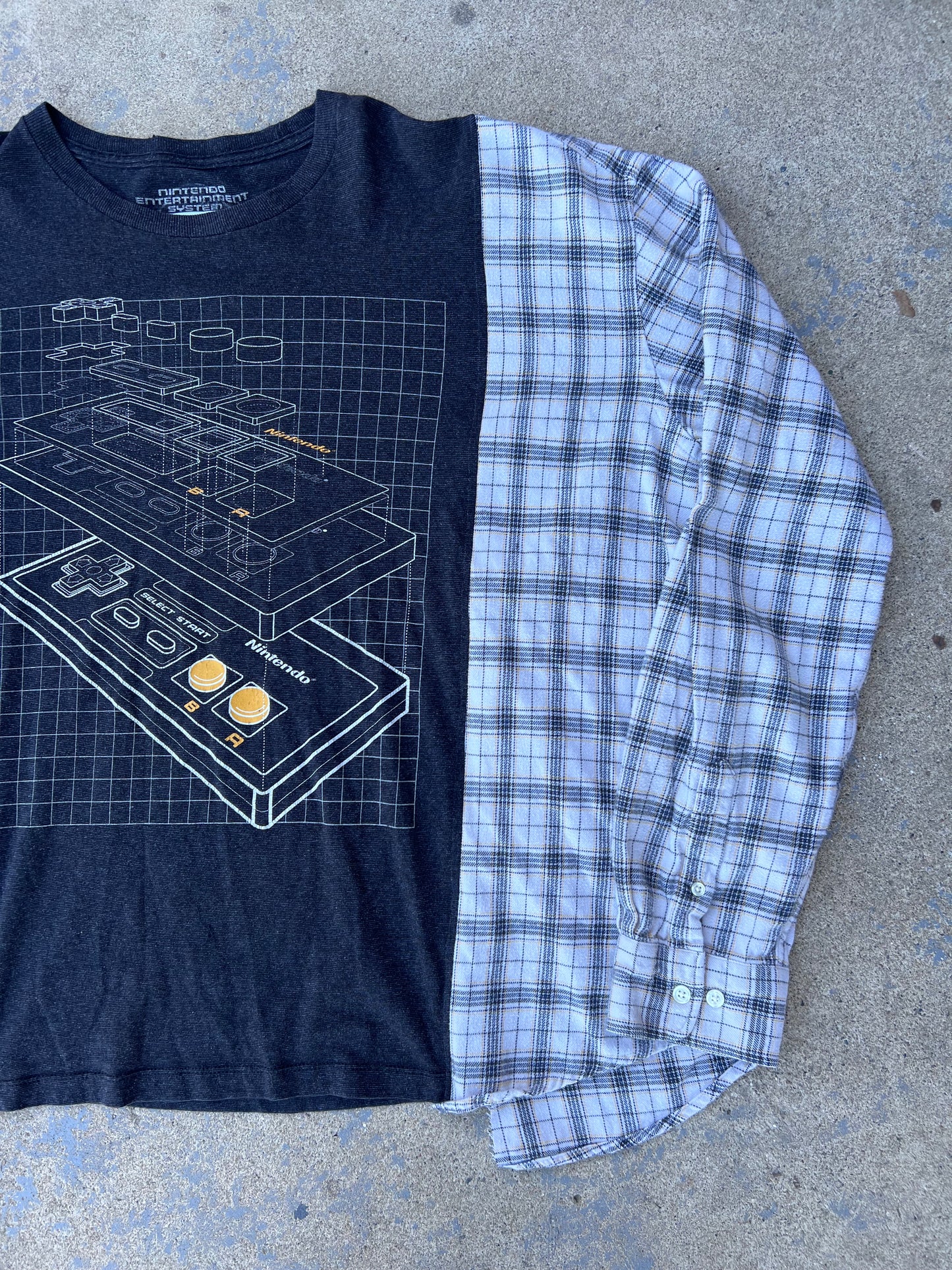 Nintendo Flannel Pullover Top