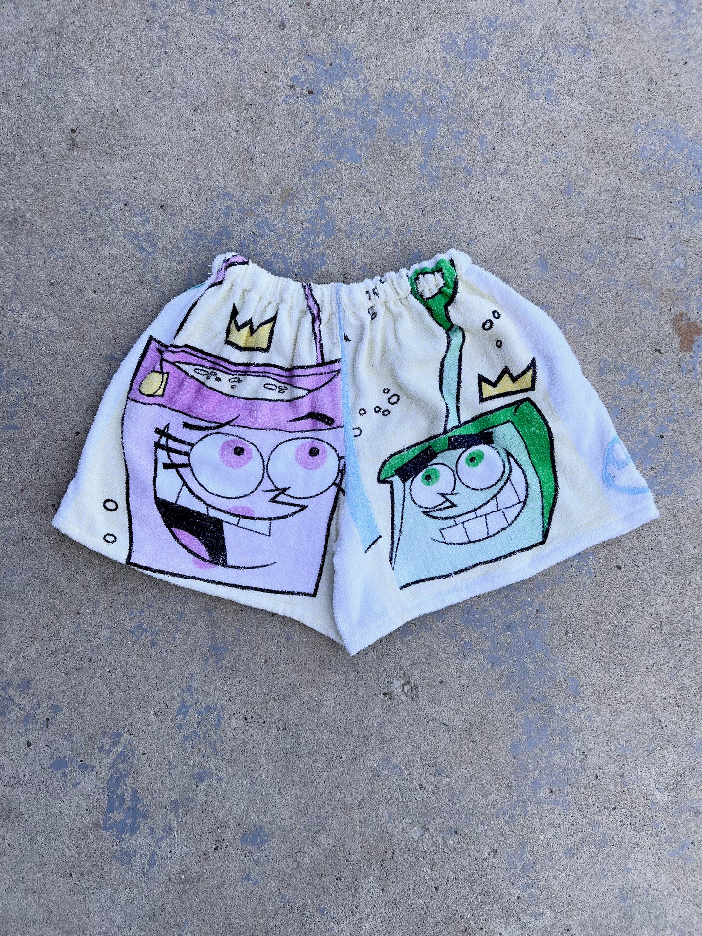 Vintage Fairly Odd Parents Towel Shorts