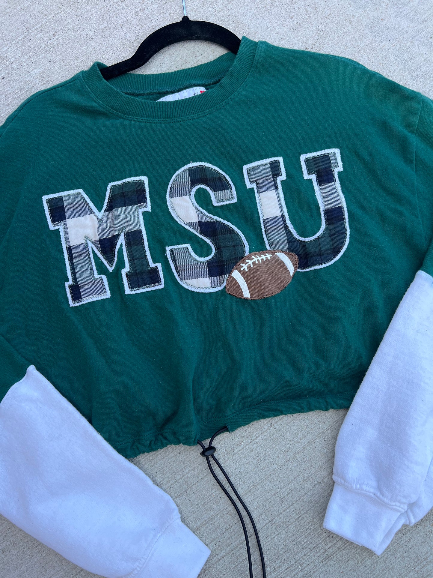 Michigan State University Inspired Football Crewneck