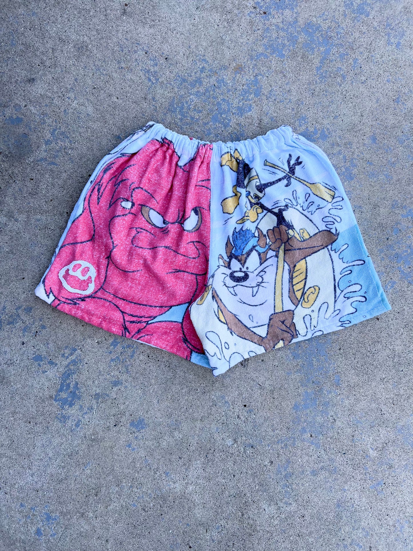 Vintage Six Flags Looney Tunes Towel Shorts