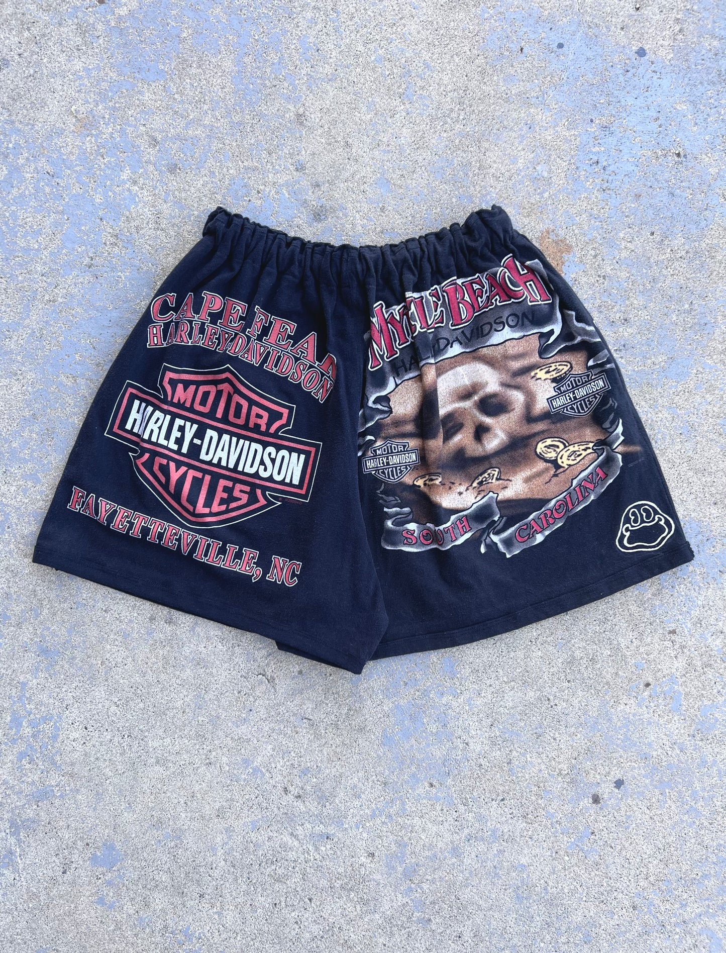 Harley Davidson Mixed Graphic Shorts