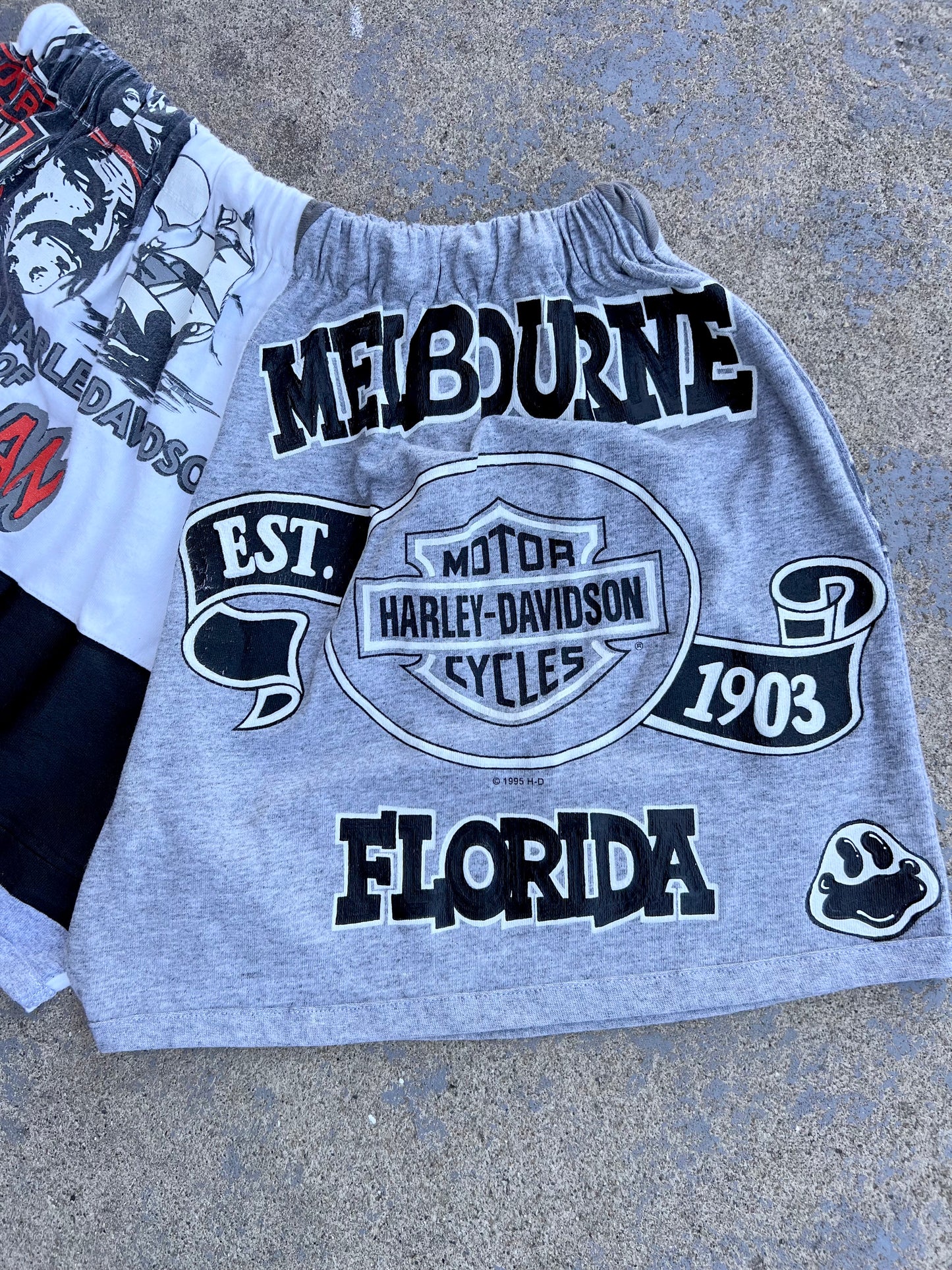 Harley Davidson Mixed Graphic Shorts