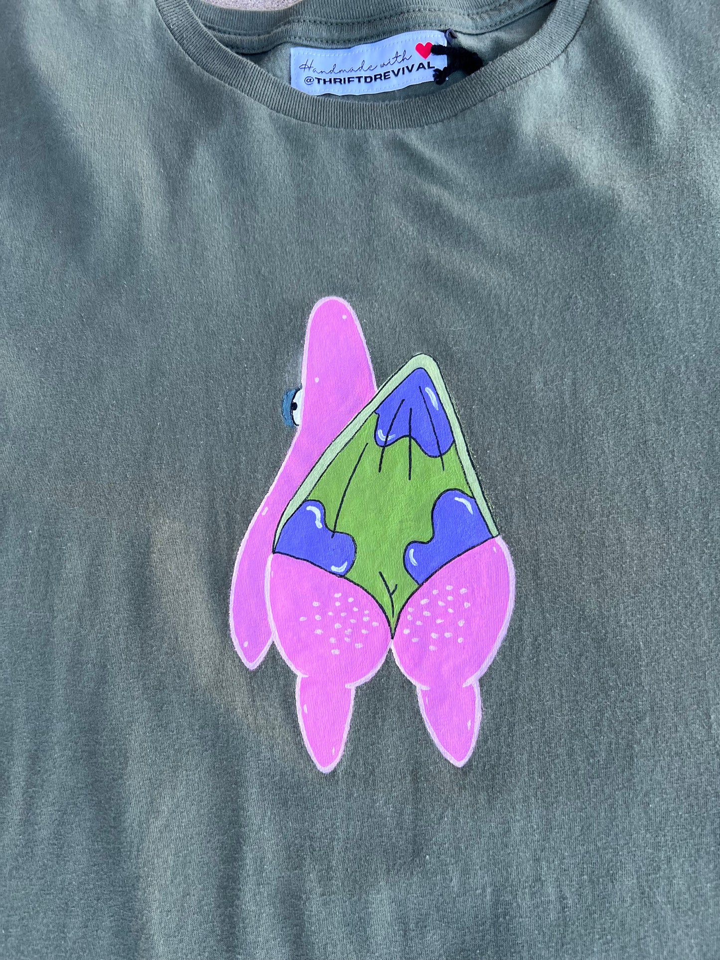 Hand Painted Patrick Wedgie Tshirt