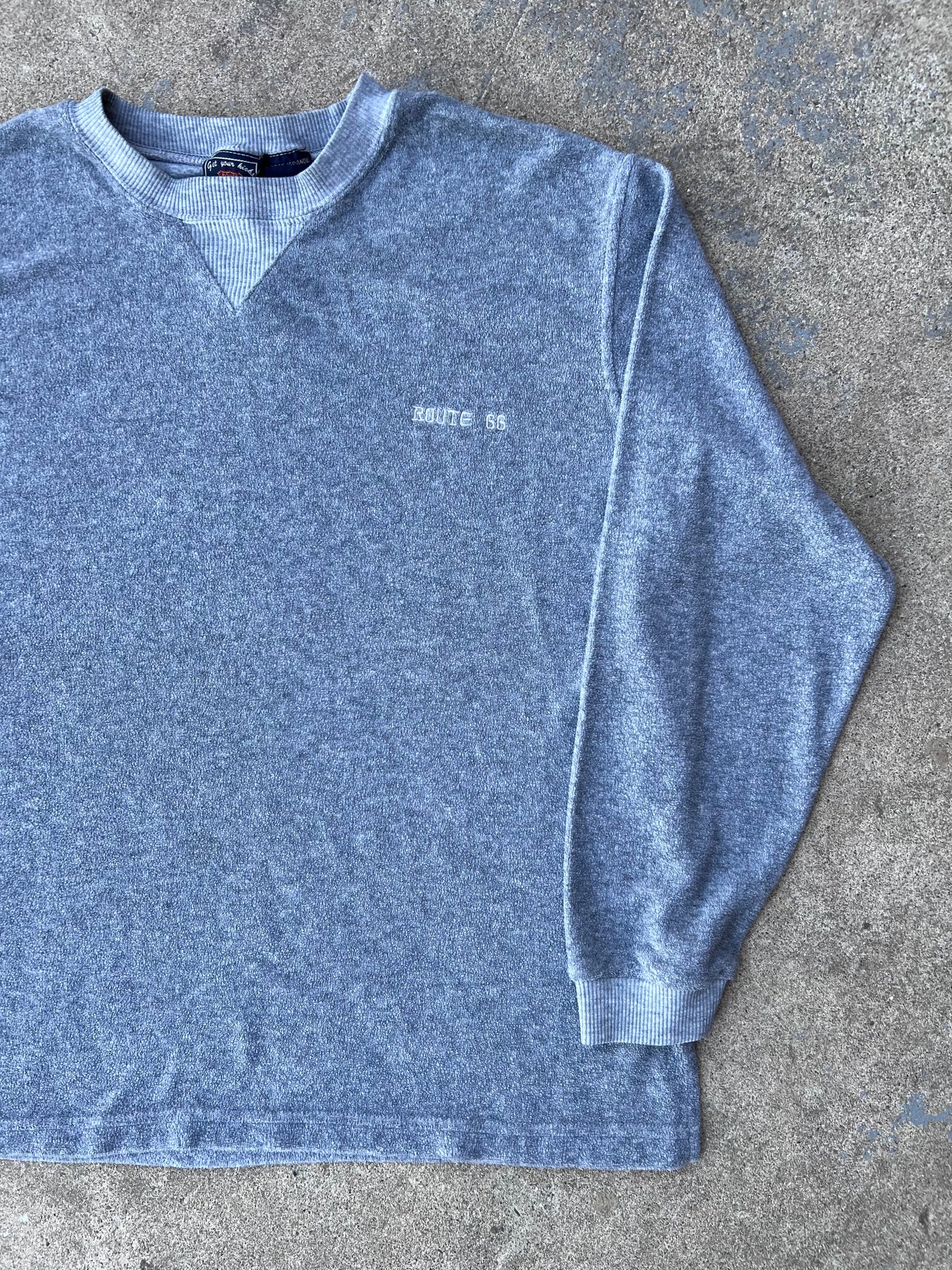 Vintage Route 66 Fuzzy Crewneck