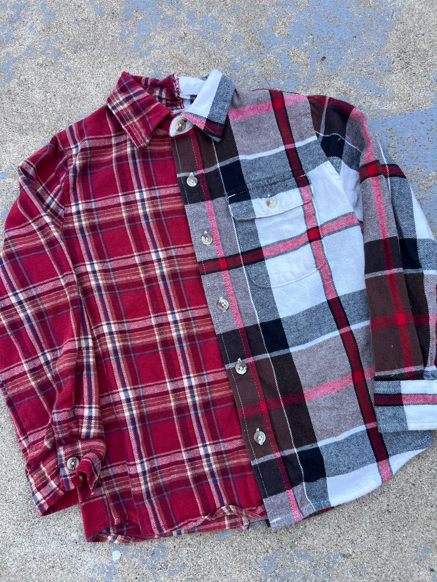 YOUTH Two Tone Half & Half Flannel