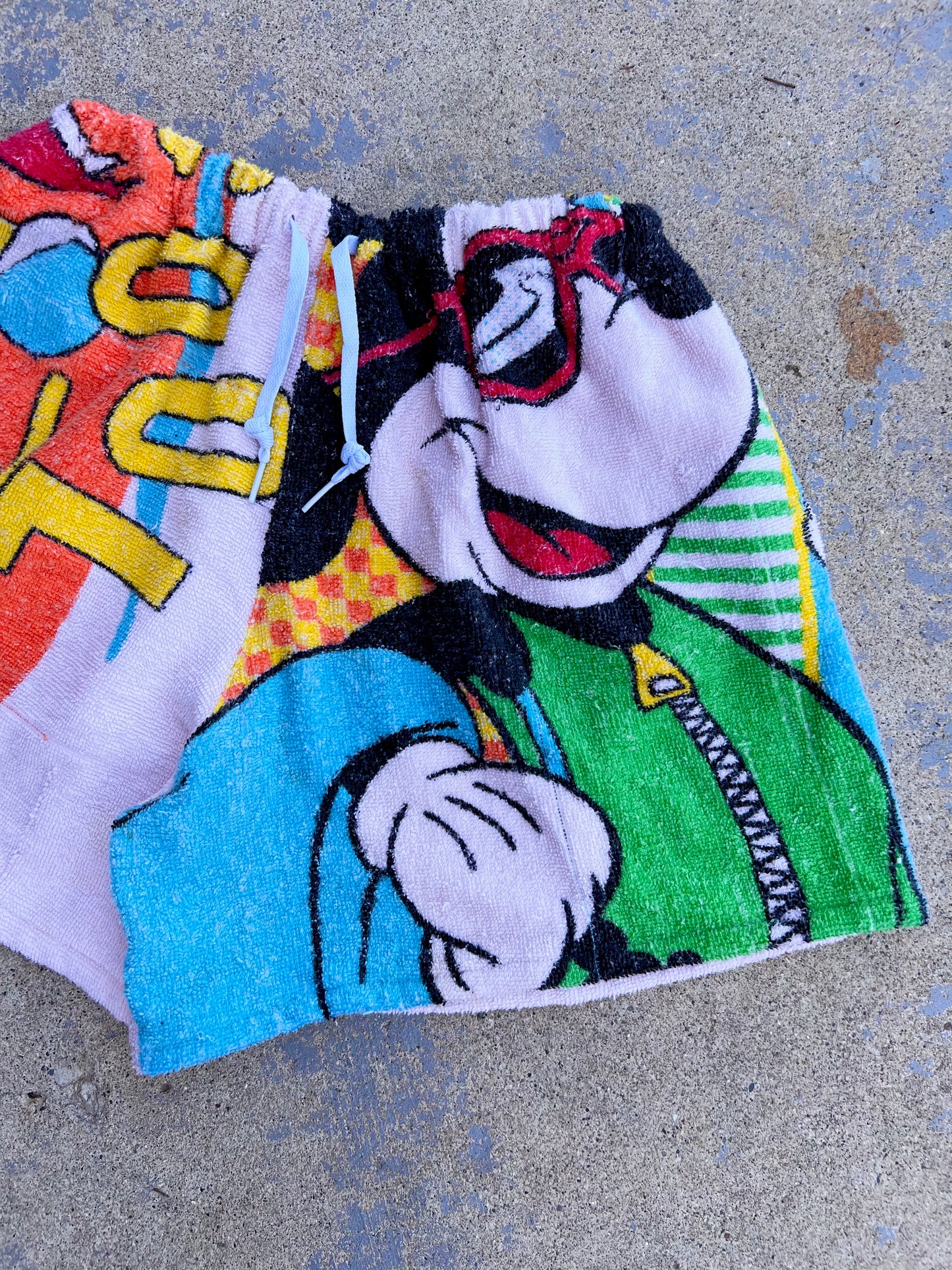 Vintage Surfing Mickey Towel Shorts
