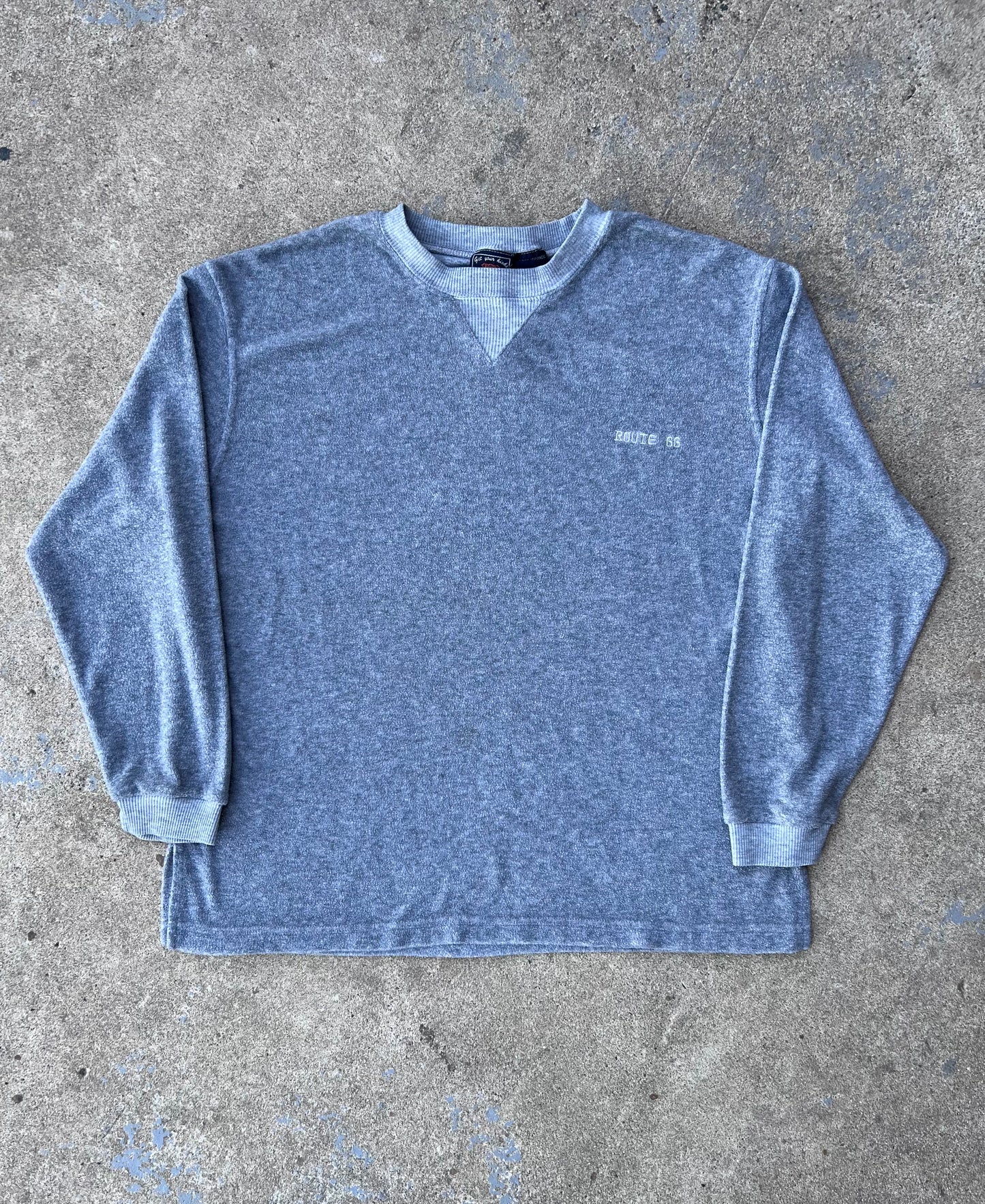 Vintage Route 66 Fuzzy Crewneck