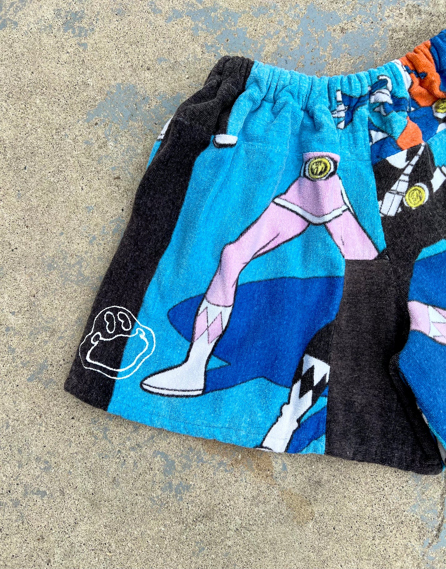 Vintage Power Rangers Towel Shorts