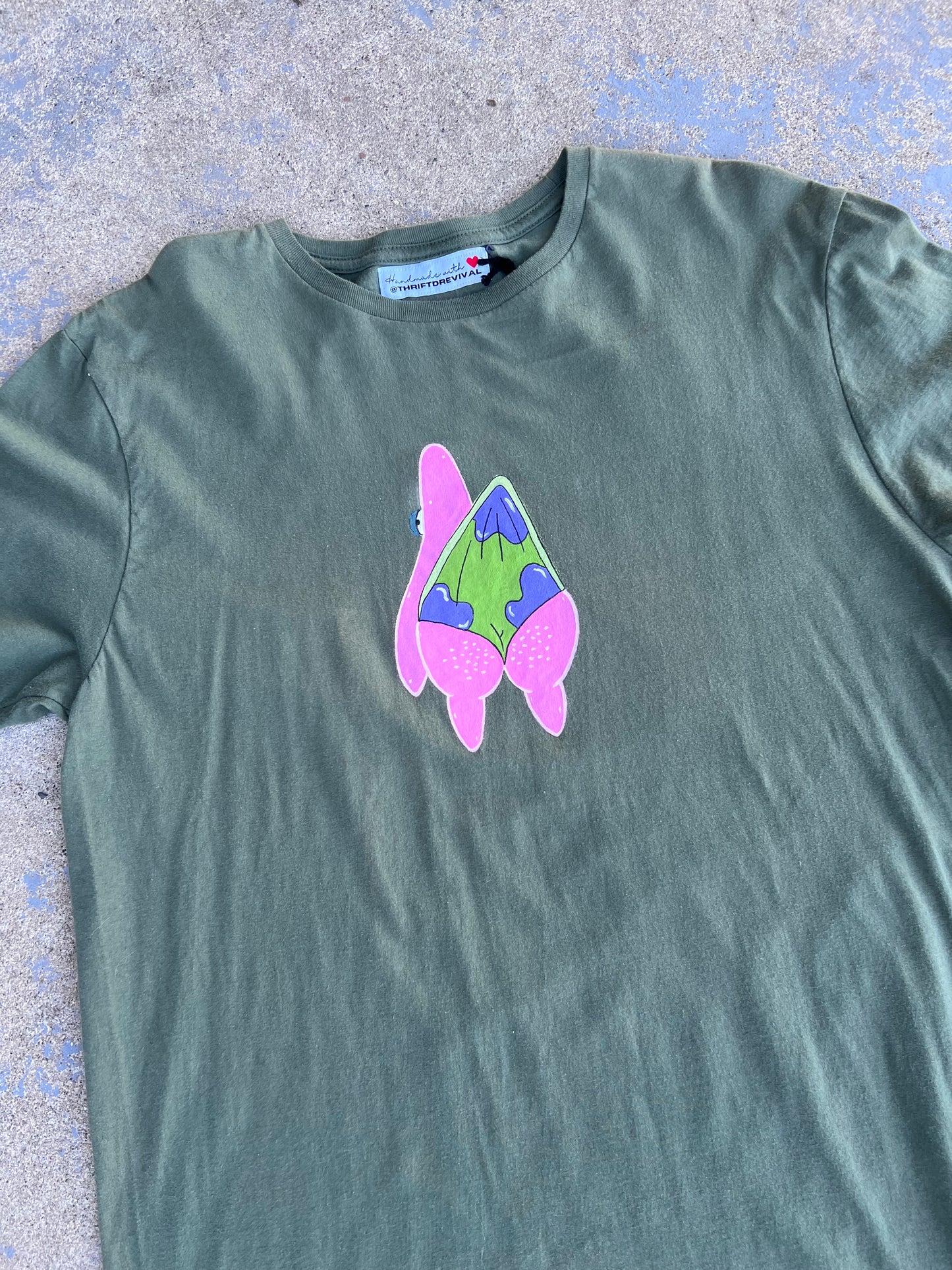 Hand Painted Patrick Wedgie Tshirt