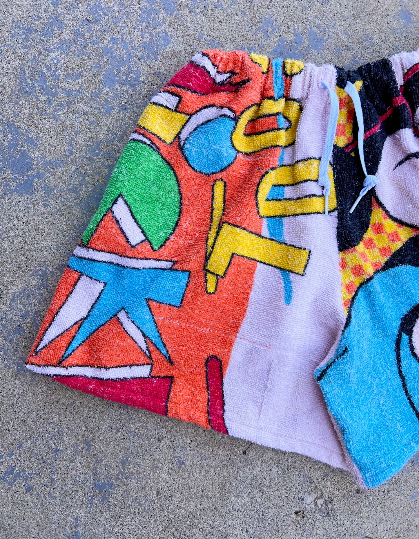 Vintage Surfing Mickey Towel Shorts