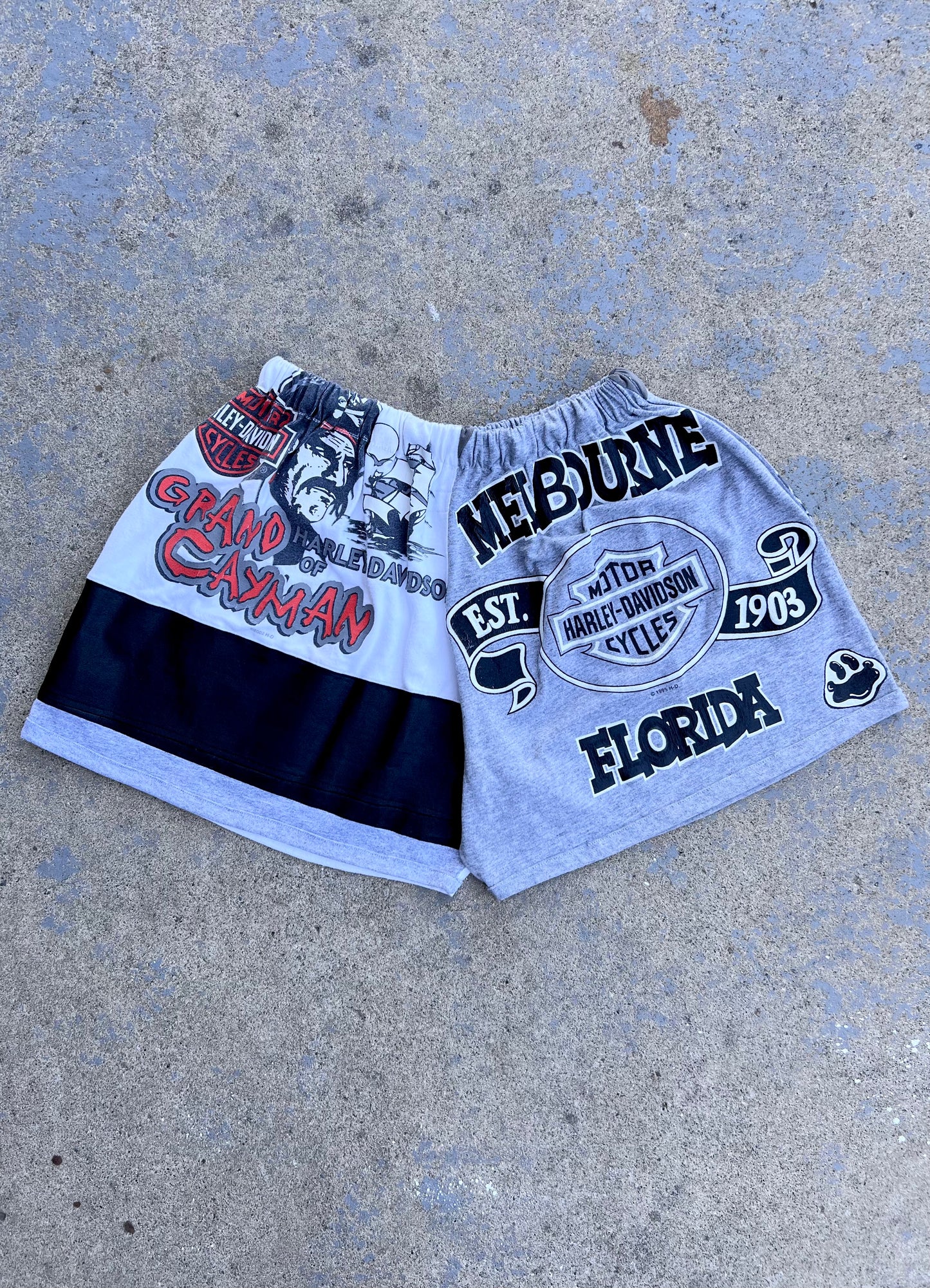 Harley Davidson Mixed Graphic Shorts