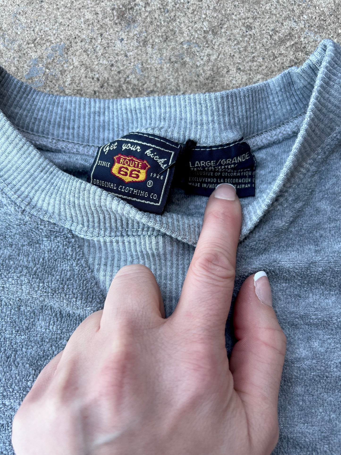 Vintage Route 66 Fuzzy Crewneck