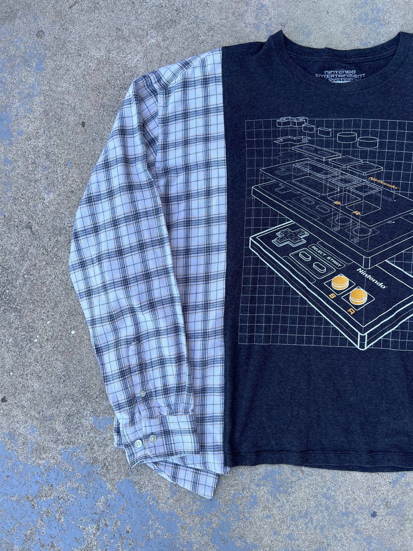 Nintendo Flannel Pullover Top