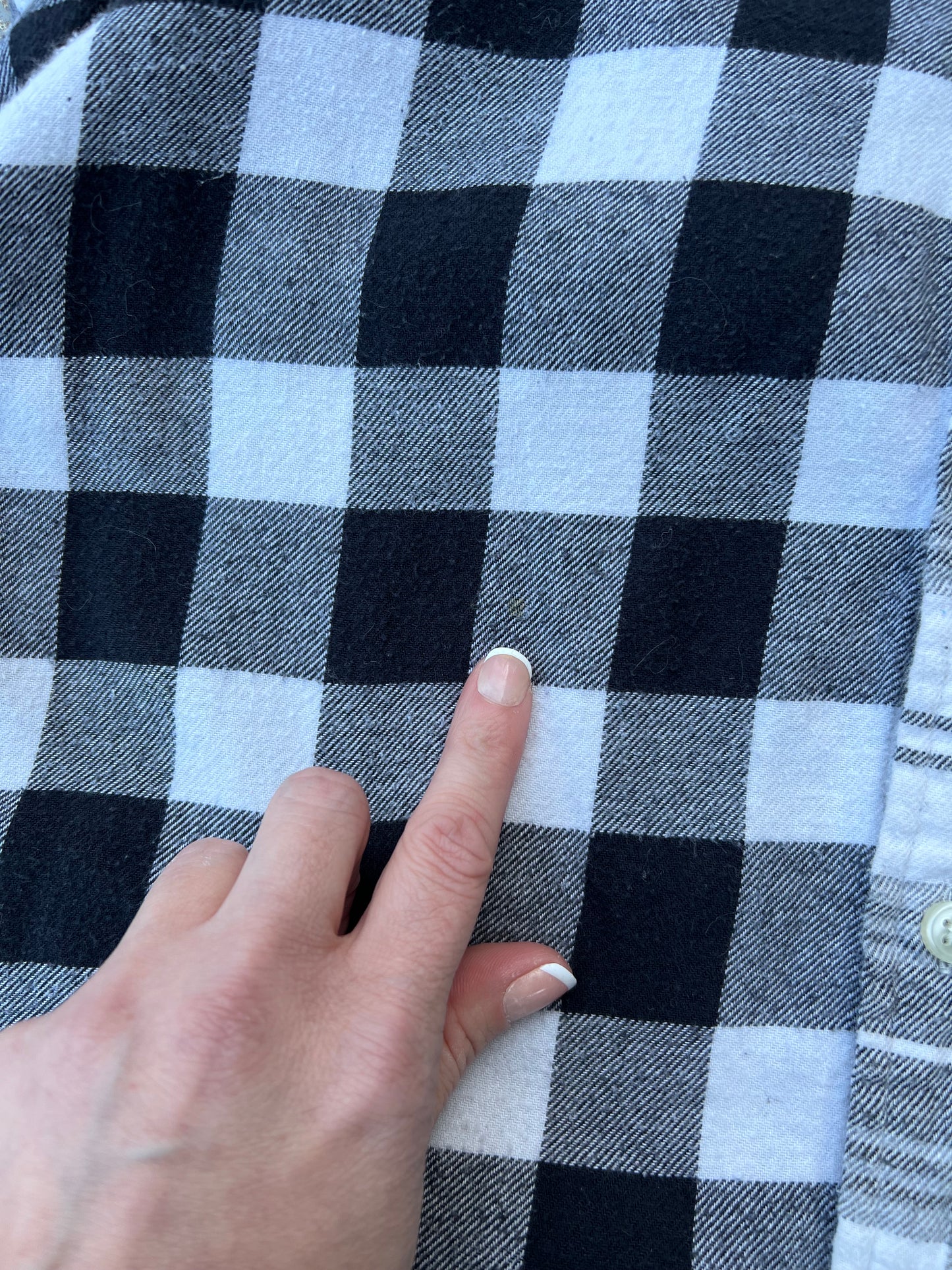 Black Checkered Two Tone Half & Half Flannel