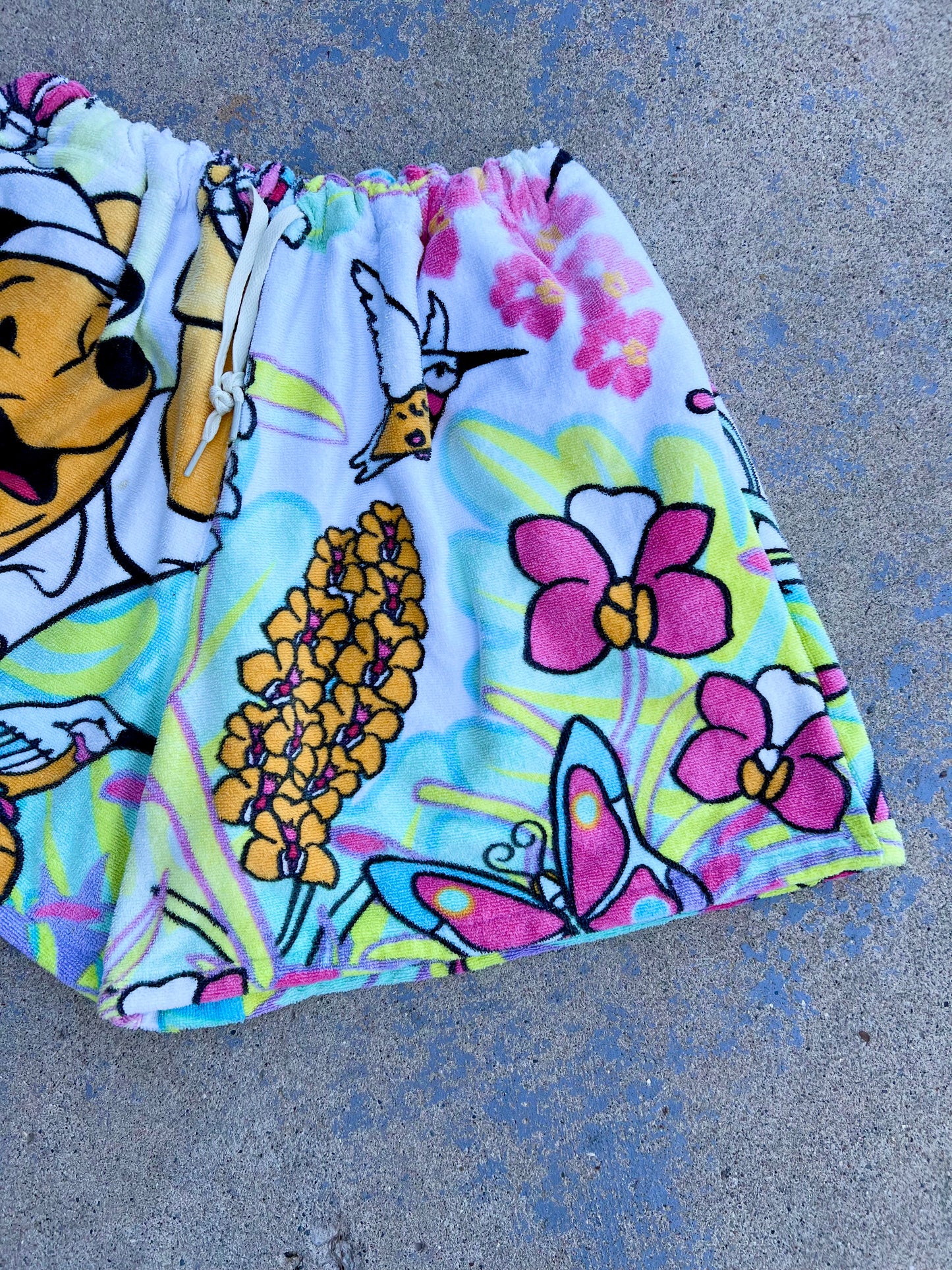 Vintage Animal Kingdom Pooh Towel Shorts
