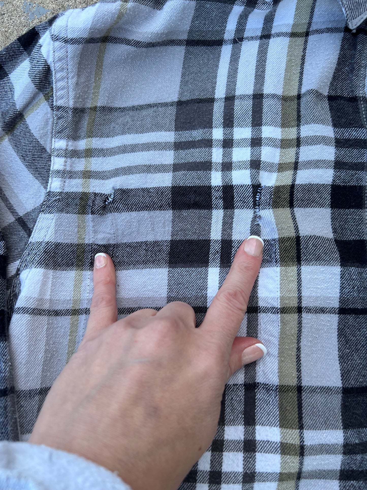 Two Tone Green Plaid Half & Half Flannel