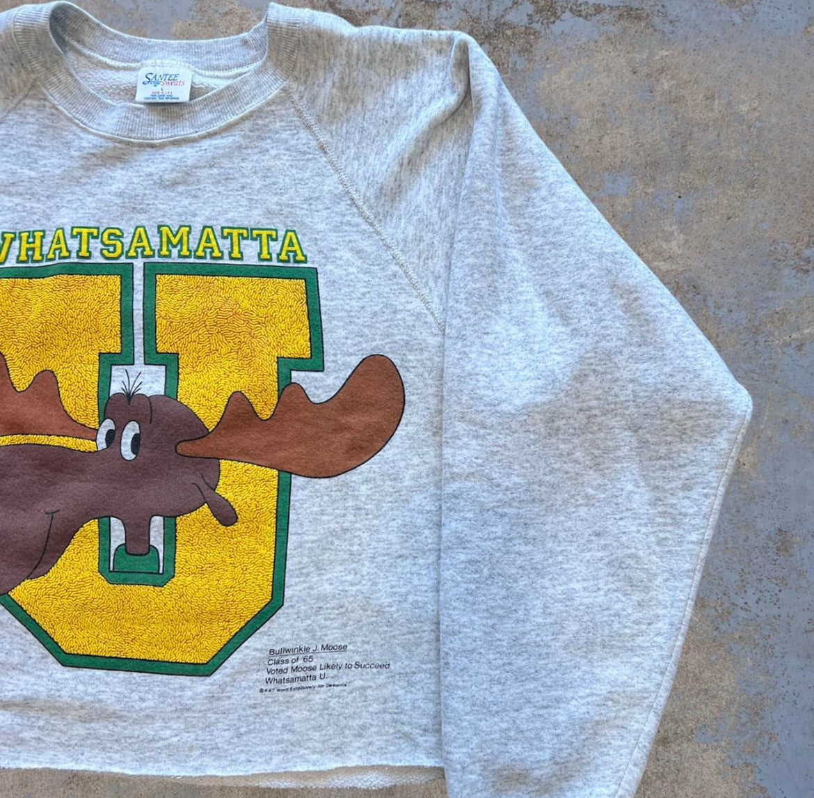Vintage Bullwinkle Cropped Crewneck