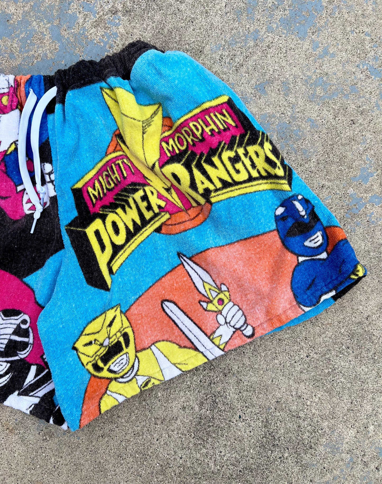 Vintage Power Rangers Towel Shorts
