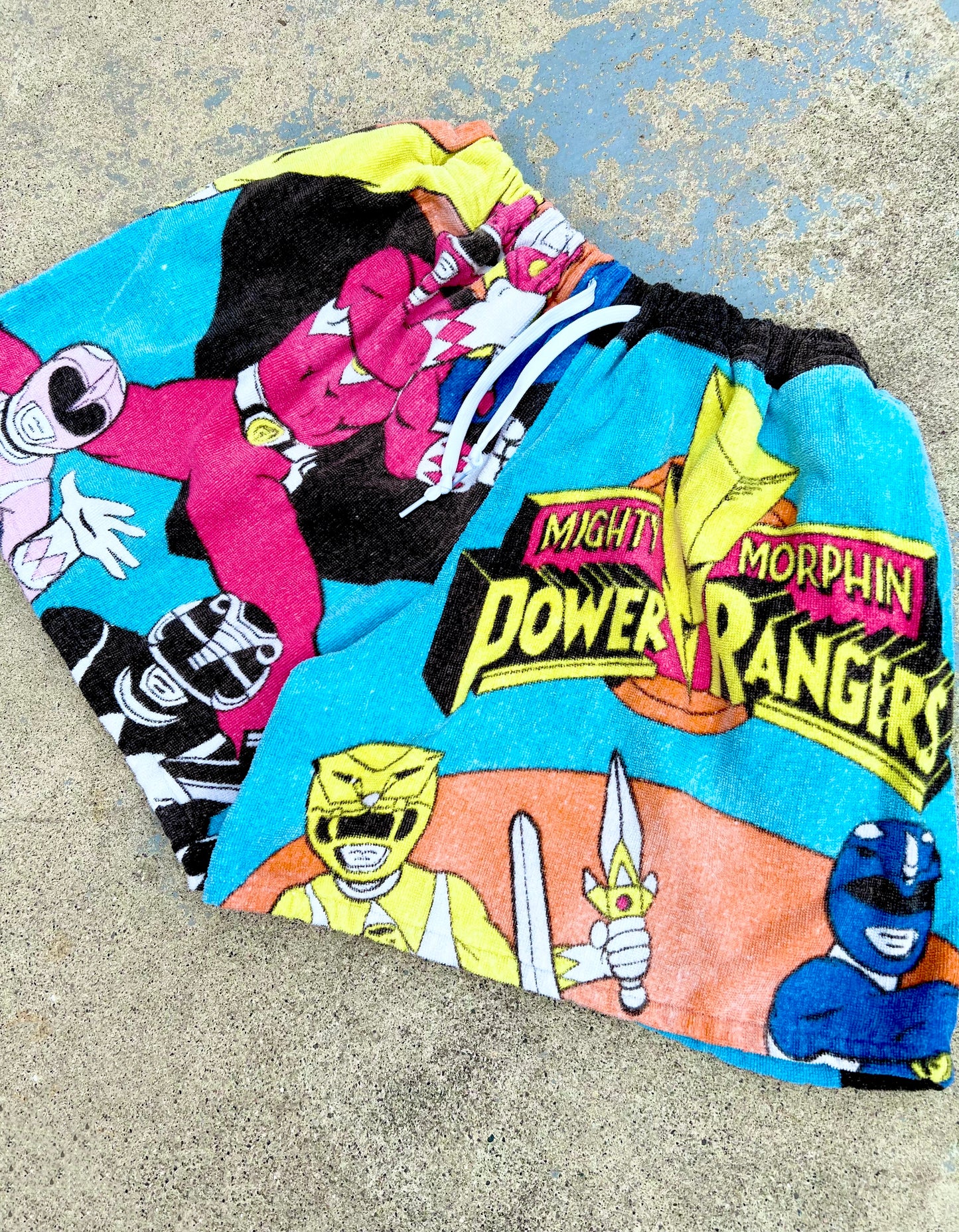 Vintage Power Rangers Towel Shorts