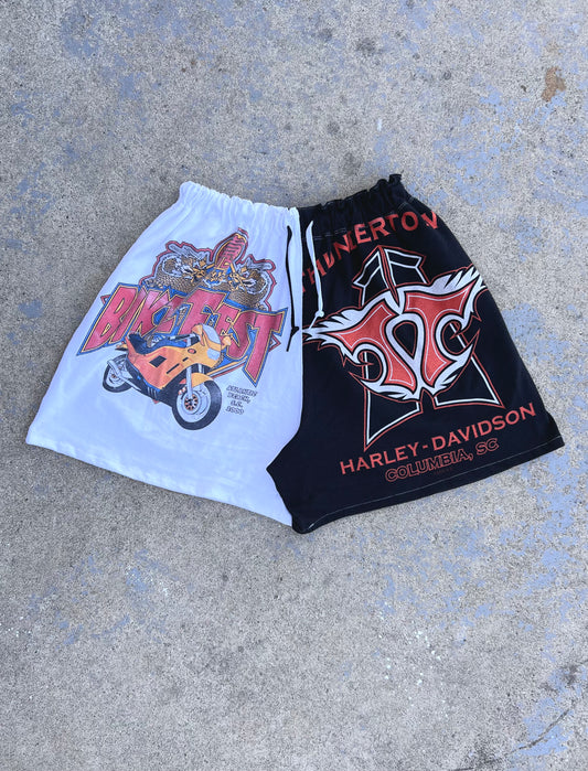 Harley Davidson + Bike Fest Mixed Graphic Shorts