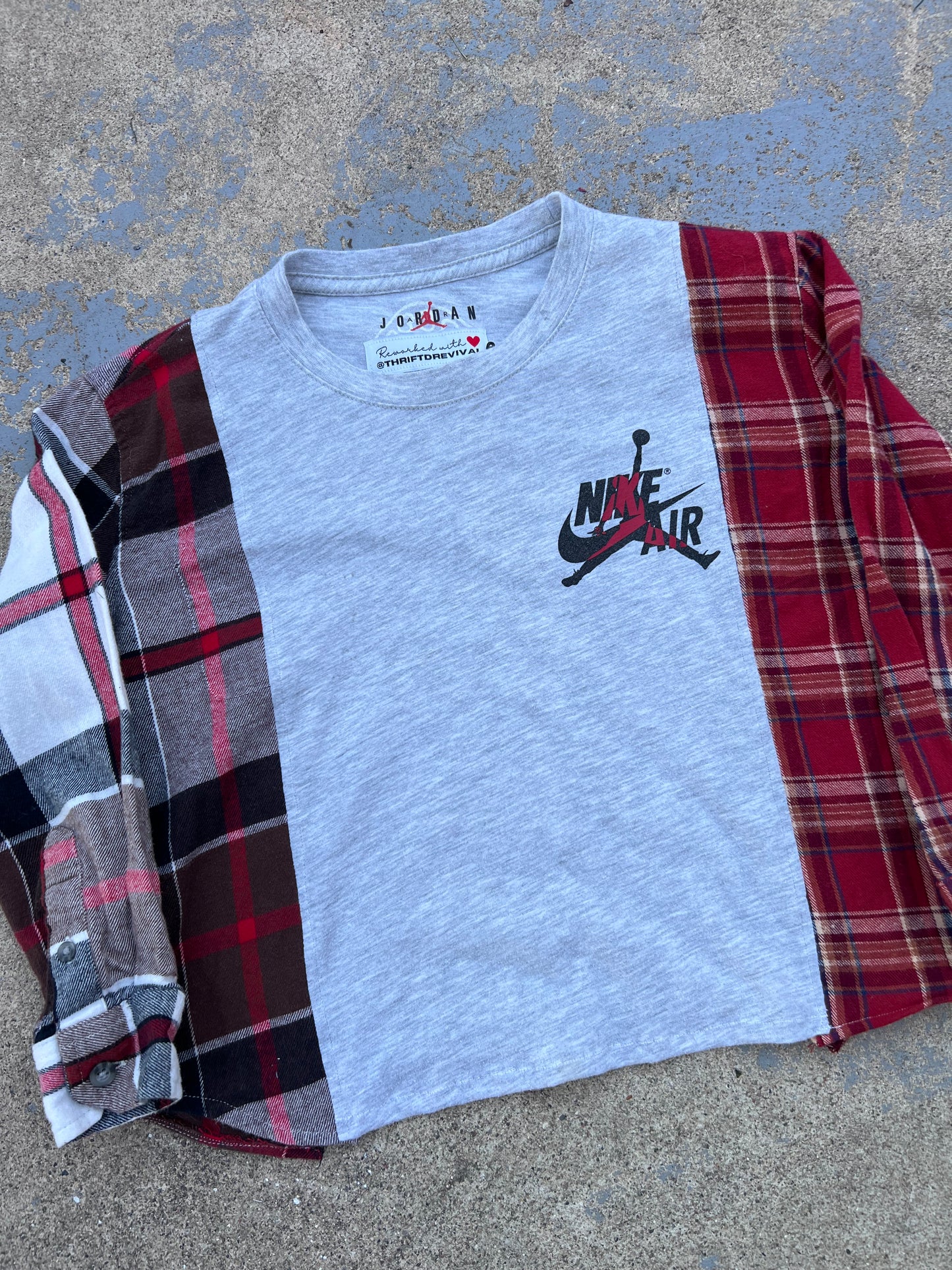 YOUTH Two Tone Flannel + Nike Pullover Top