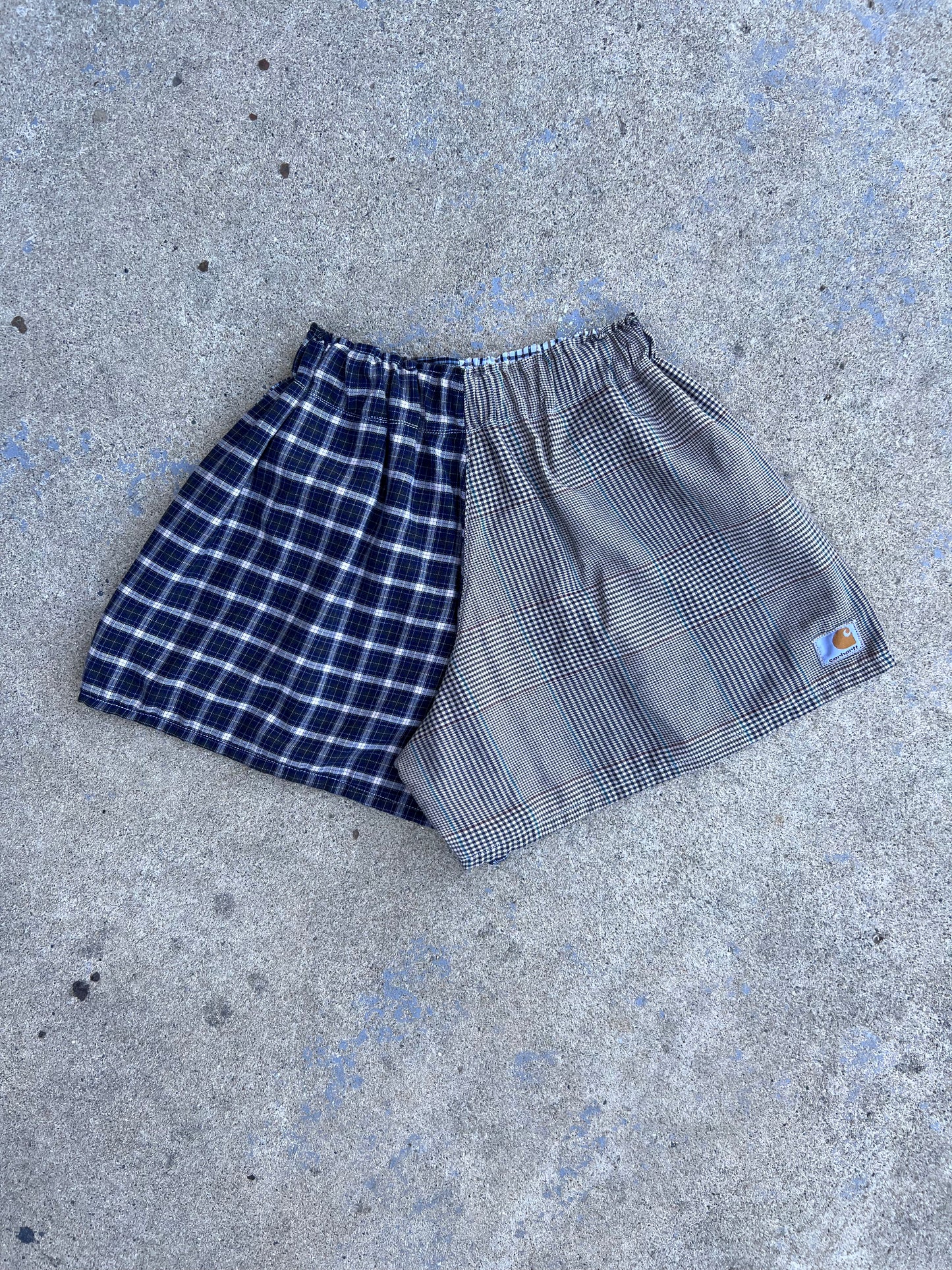 Mixed Plaid “Carhartt Boxer” Shorts